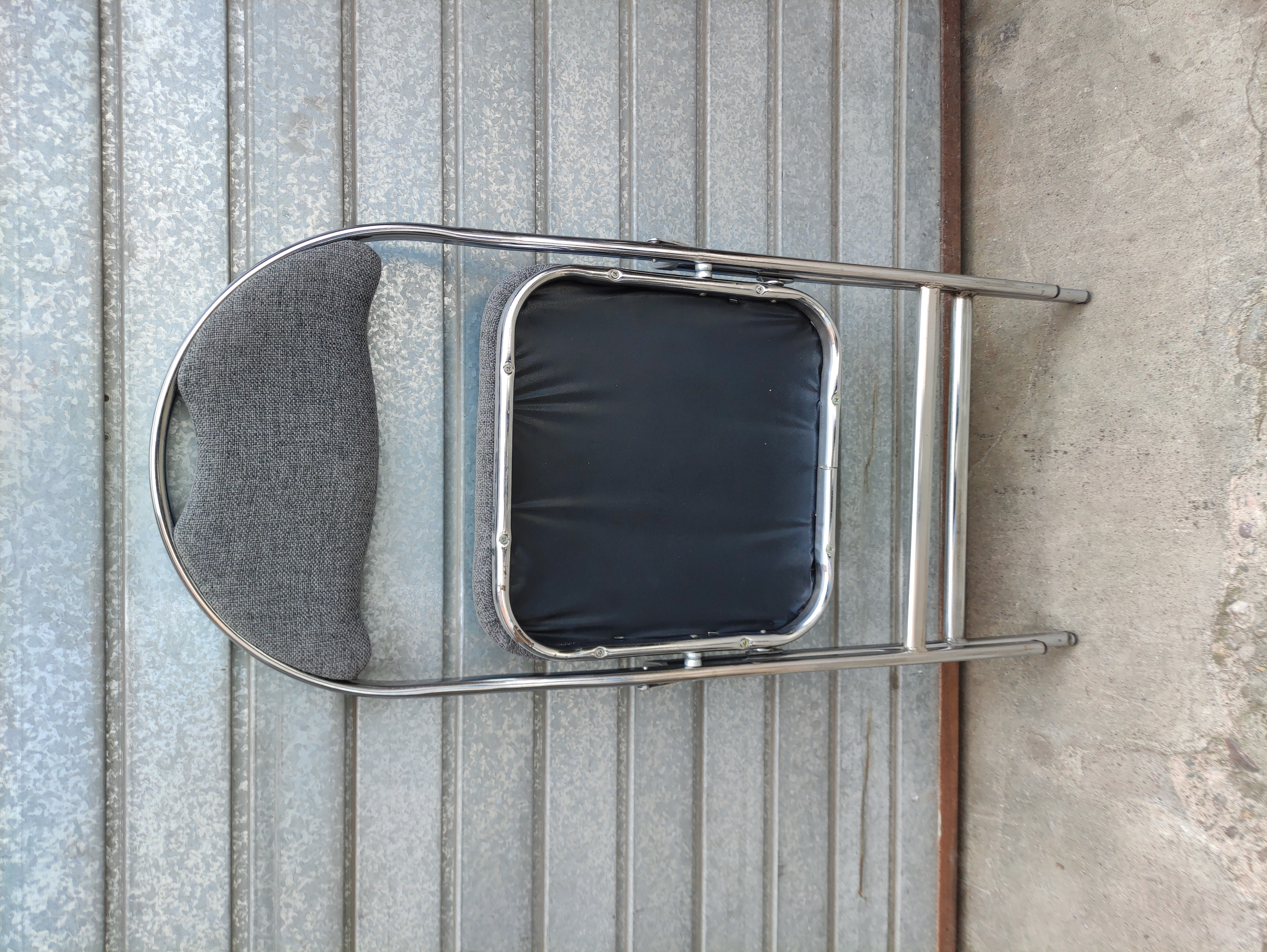 silla oficina plegable inox textil 46-87x45x45 (18eu) 1u